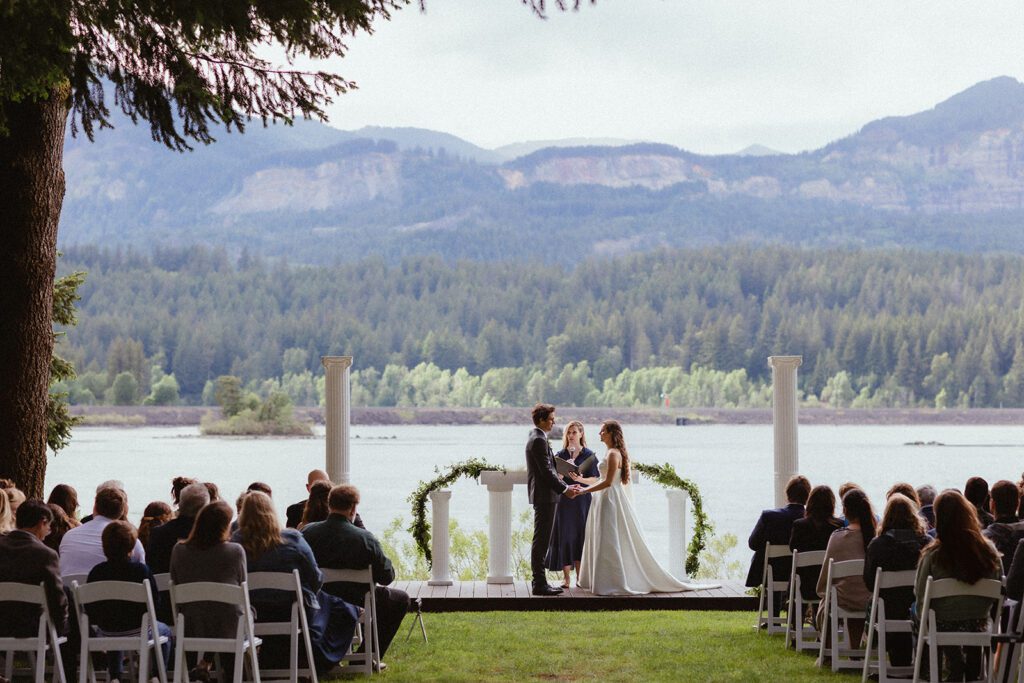 A wedding ceremony in Oregon